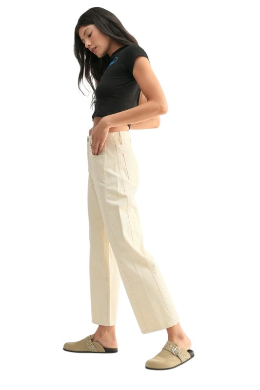 Twist Denim Barrel Jeans in Cloud