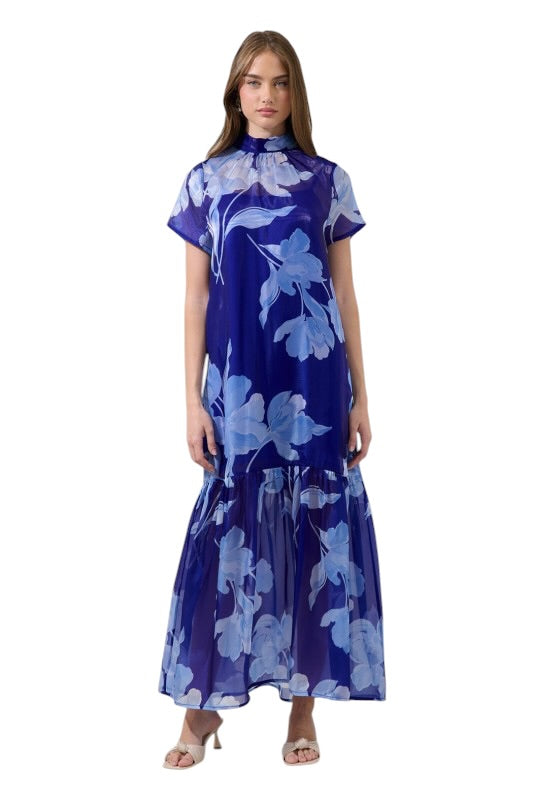 Rose Maxi in Blue Floral Organza