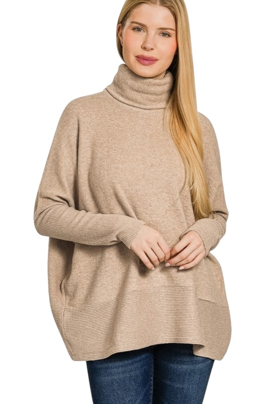 Turtleneck Tunic Sweater- 6 Colors