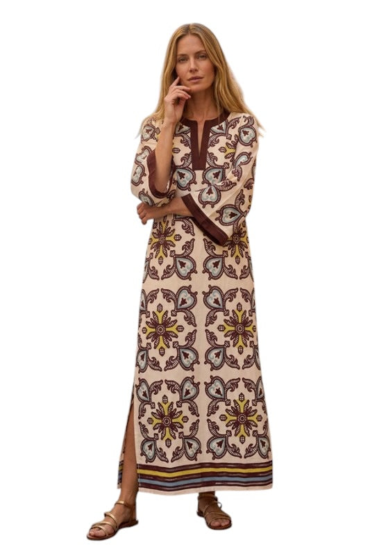 Brown Tiles Caftan