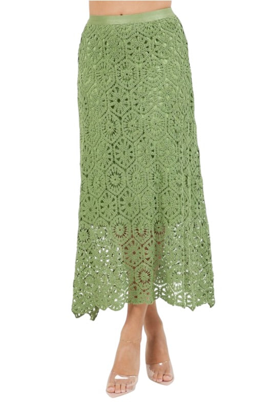 Crochet Midi Skirt- 2 Colors