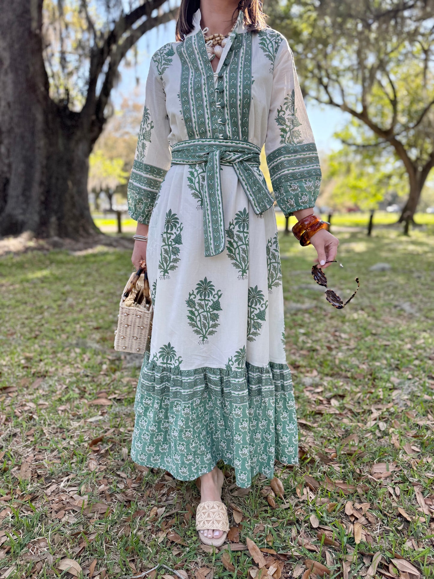 State Street Maxi in Green Floral