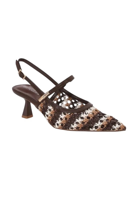 Coffee Cane Stripe SlingBacks