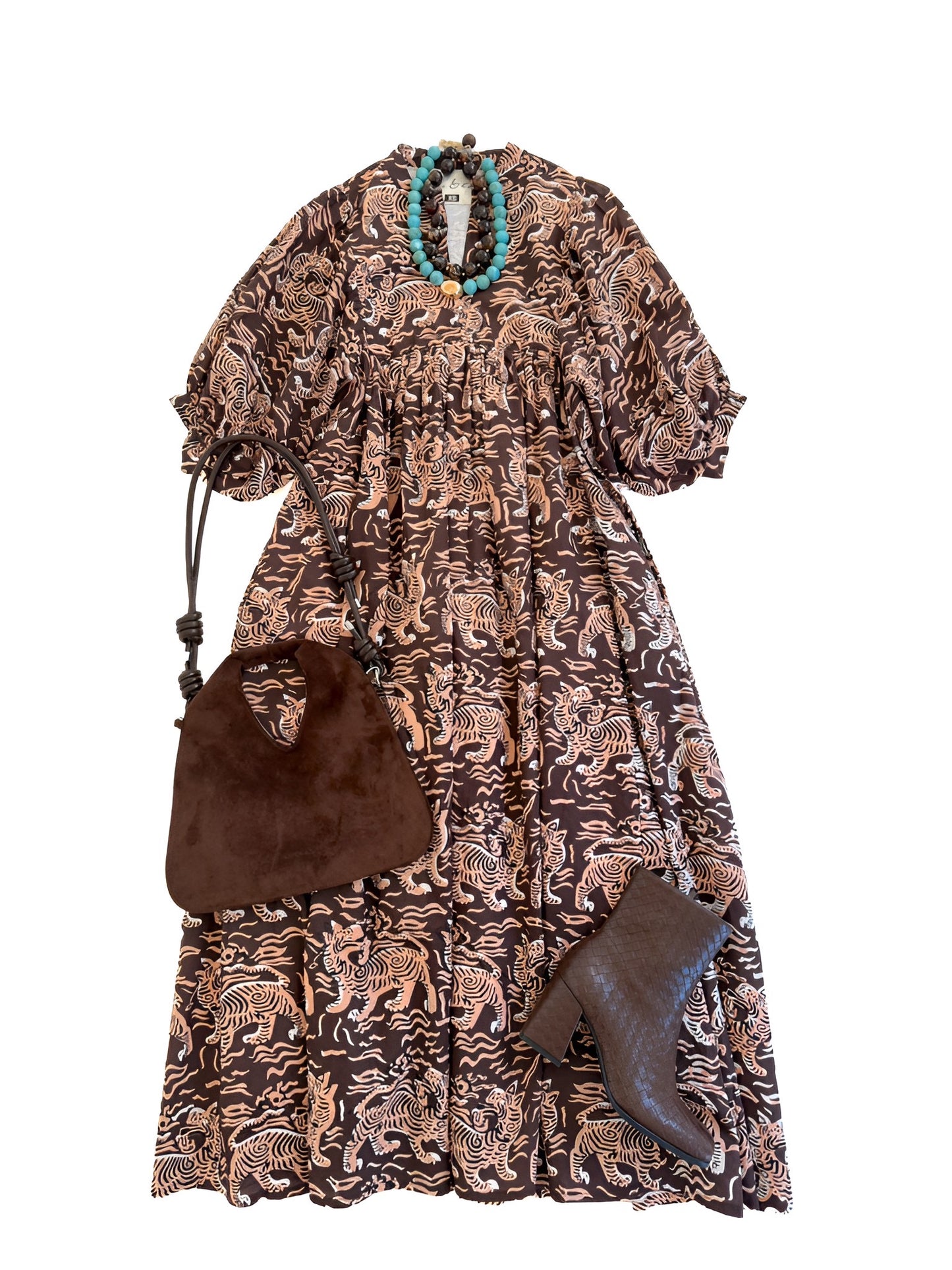 Joliet Midi in Chocolate Tibetan Tiger