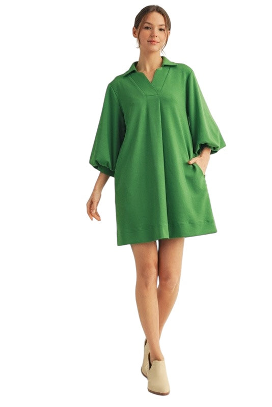 Collared Comfy Dress- 2 Colors