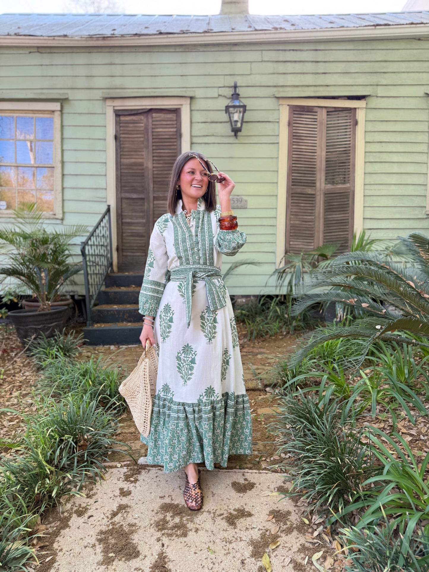 State Street Maxi in Green Floral