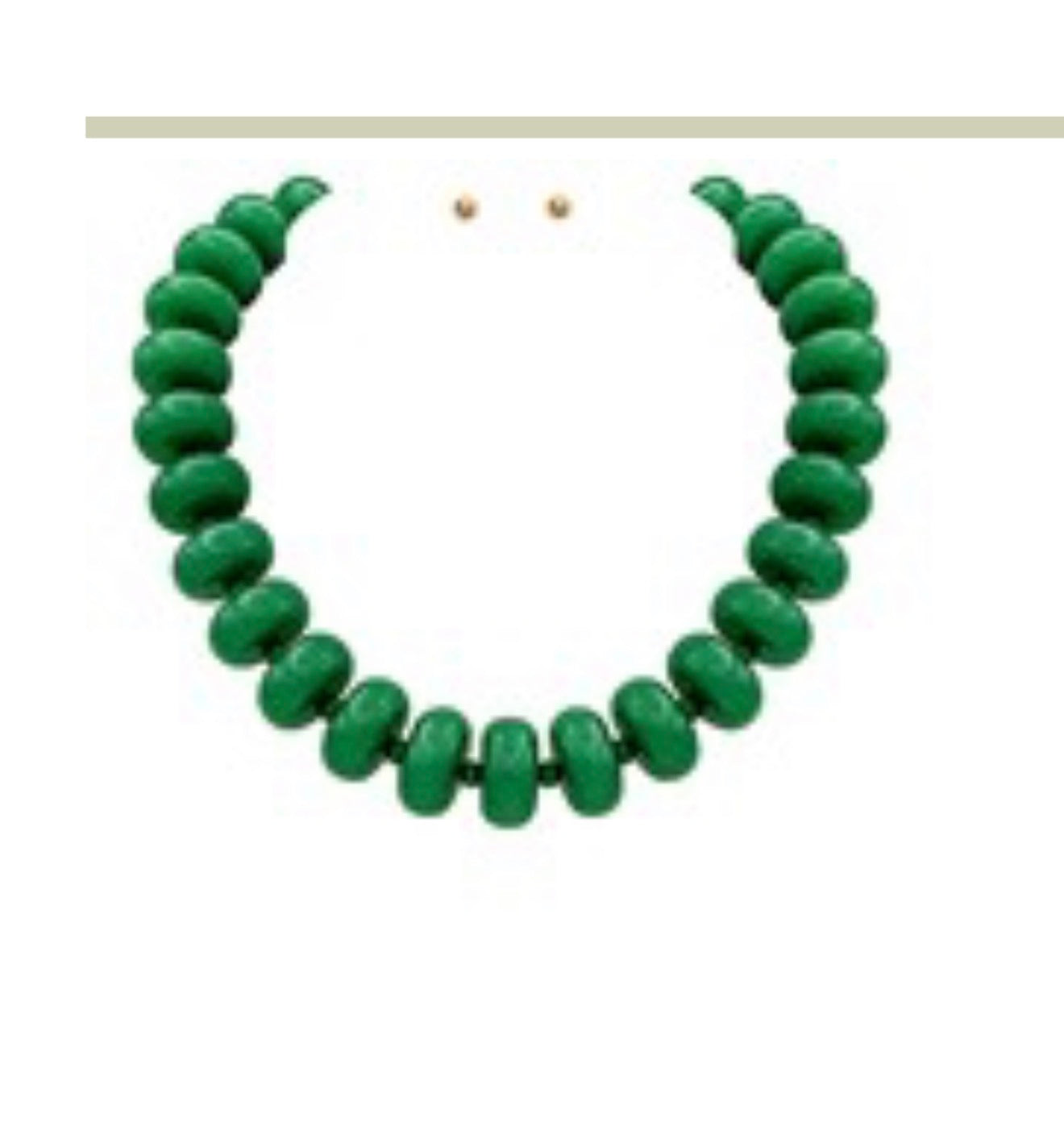 Jumbo Rondelle Bead Necklace- 4 Colors