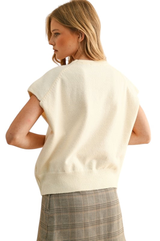Cap Sleeve Sweater- 2 Colors