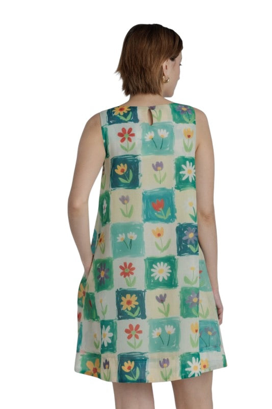 Green Daisy Tiles Shift