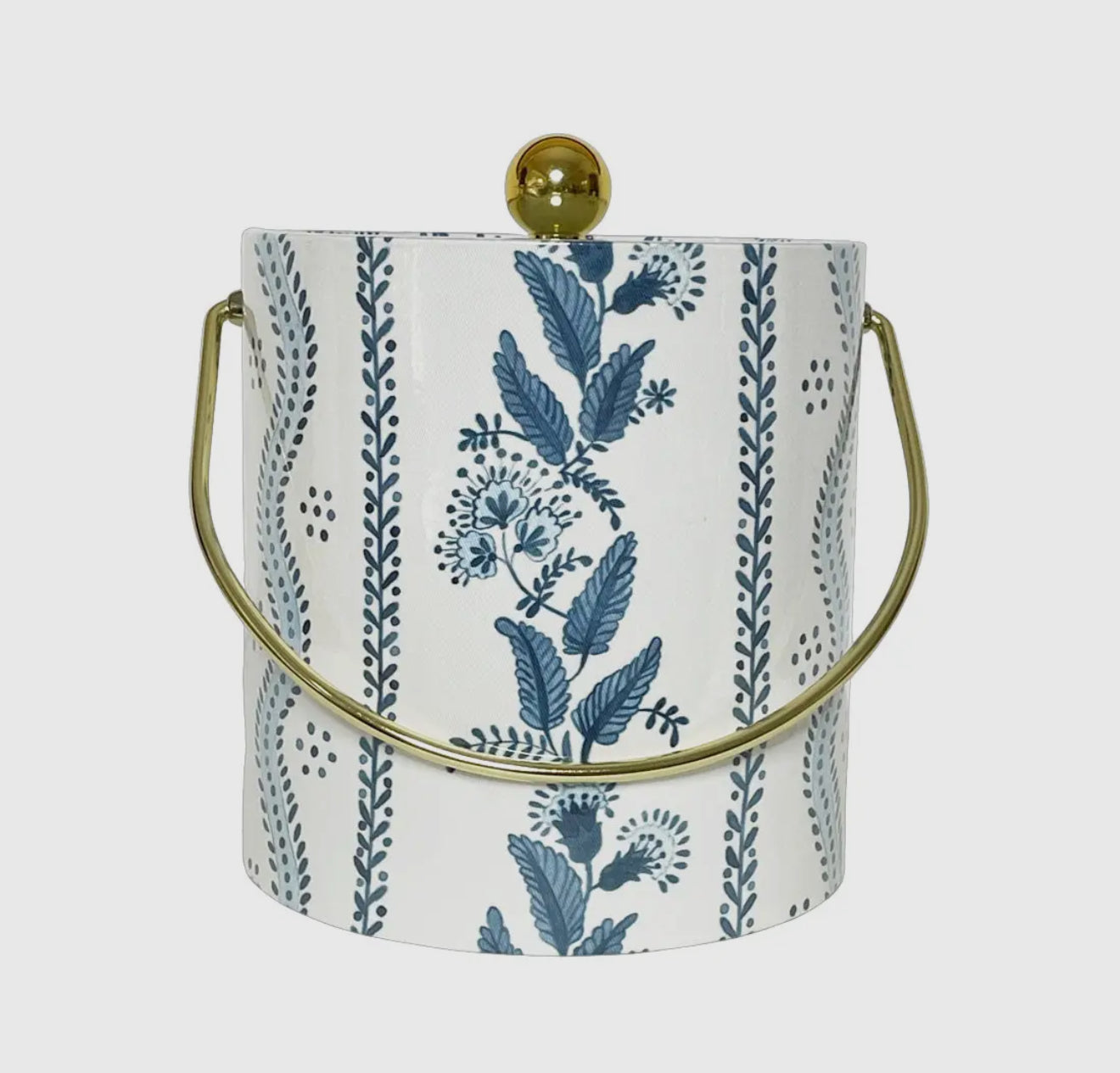 Acrylic & Block Print Ice Bucket