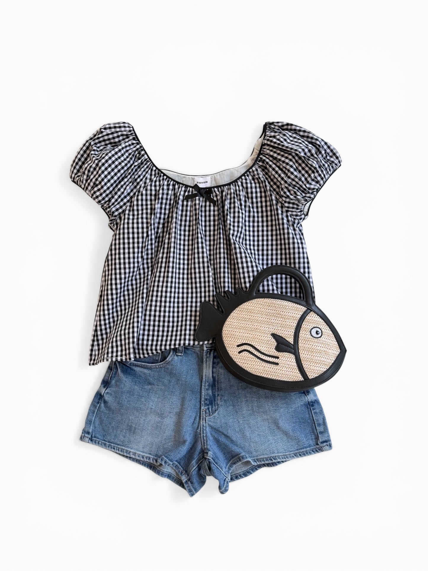 Gingham Babydoll Top - 2 Colors