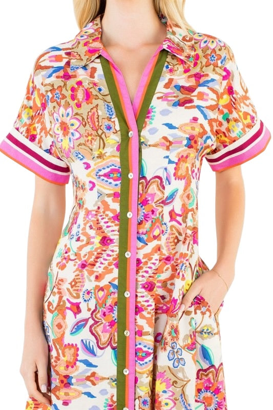 Kaleidoscope Shirt Dress