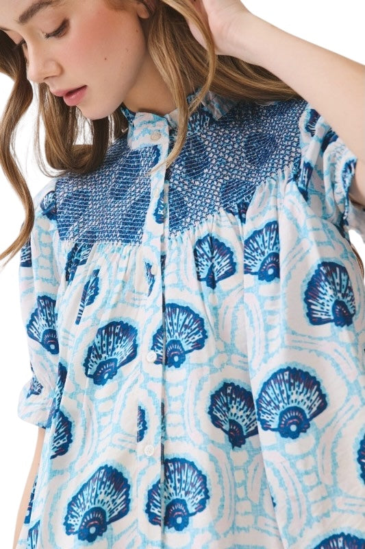 Smocked Shells Top