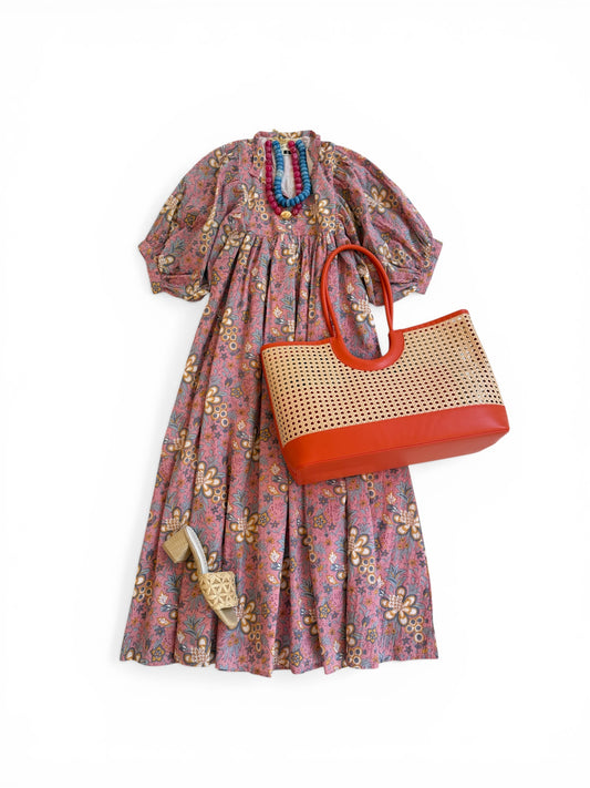Joliet Midi in Pink & Orange Florals