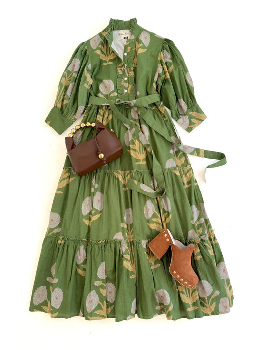 Royal Street Midi in Olive Marigold