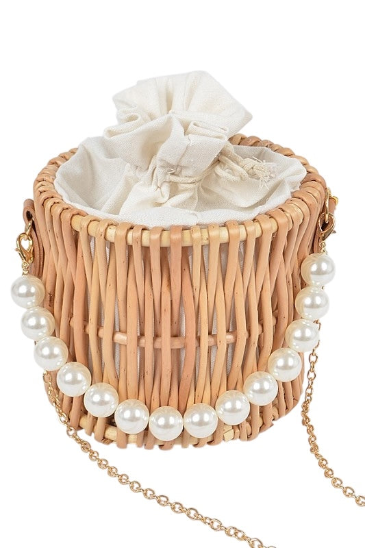 Pearl Handle Basket Tote