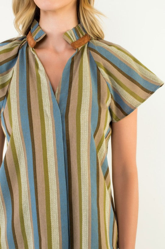 Woven Stripes Blouse