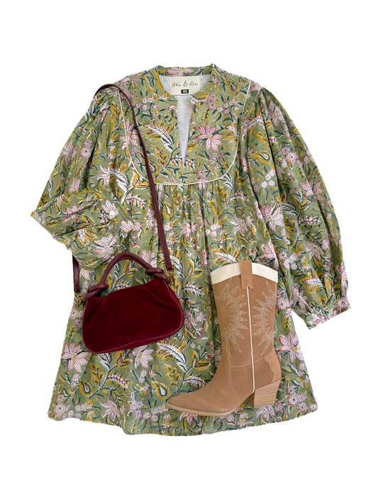 Constance Mini in Citron Fall Floral